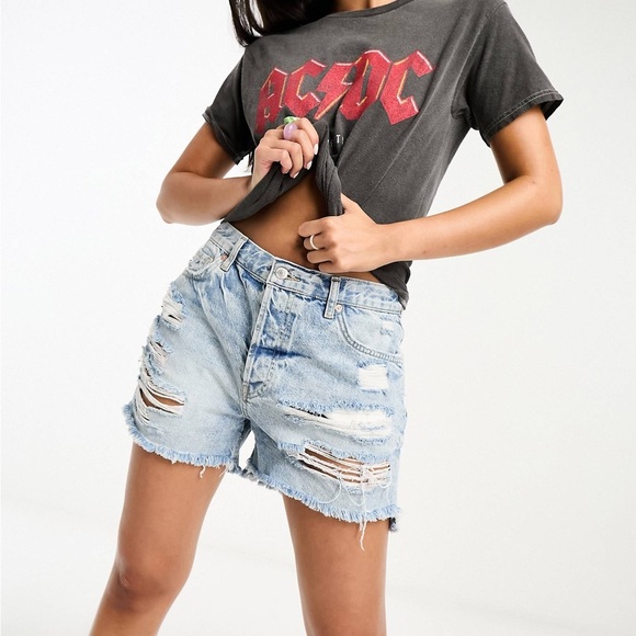 Free People Pants - Free People We The Free Maggie Distressed Shorts